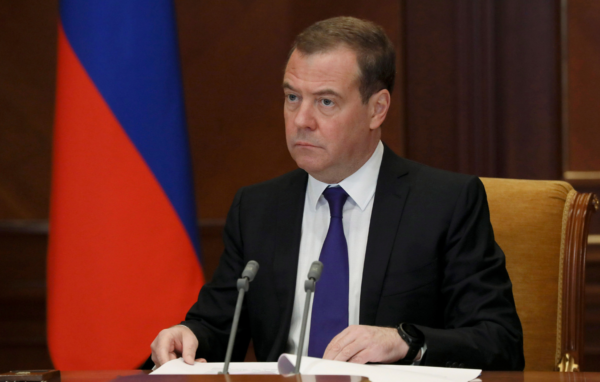    Заместитель председателя Совета безопасности РФ Дмитрий Медведев  Екатерина Штукина/POOL/ТАСС