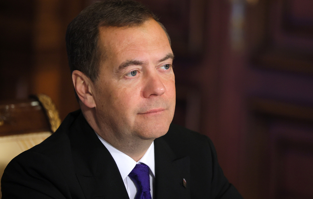    Заместитель председателя Совета безопасности РФ Дмитрий Медведев  Екатерина Штукина/POOL/ТАСС