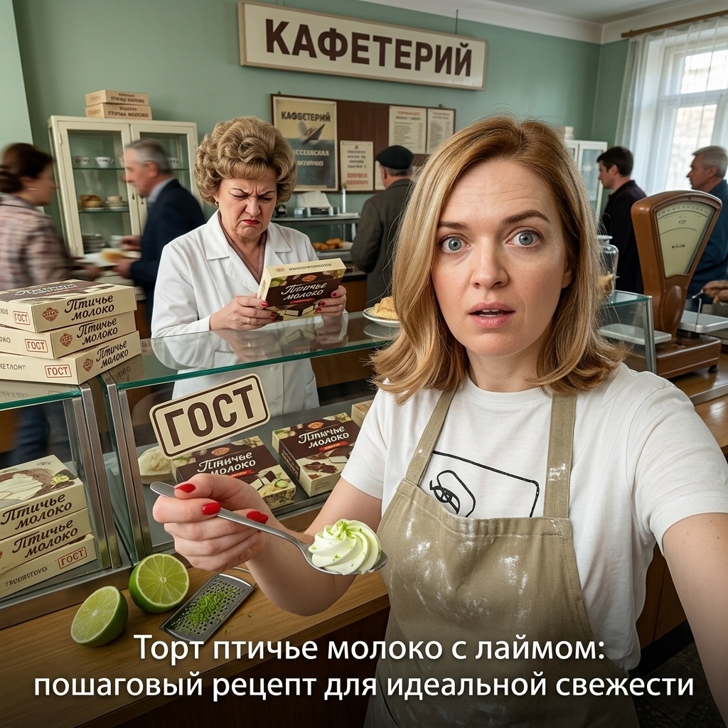    Освежающий вариант классического торта «Птичье молоко» с нотками лайма. admin