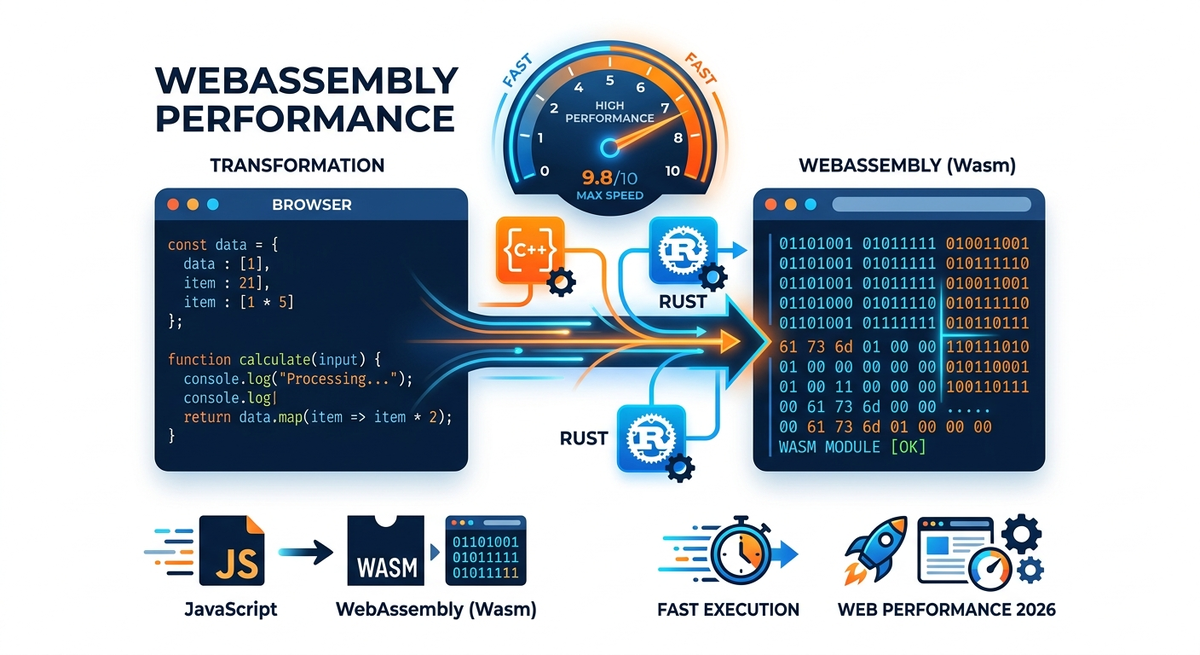 WebAssembly разработка в 2026: как ускорить веб-приложения в 10 раз. Профессиональная интеграция Wasm для высокой производительности.