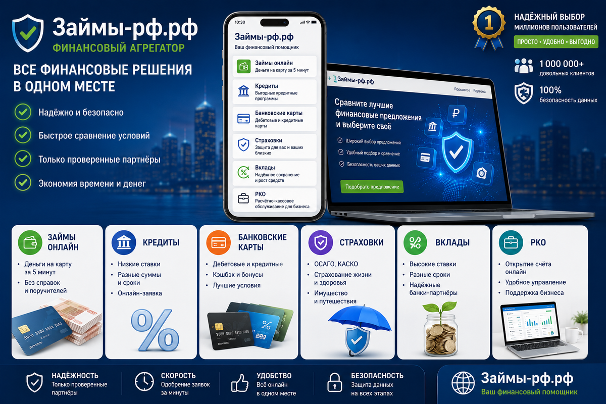 Займы-рф.рф, финансовый агрегатор современных решений