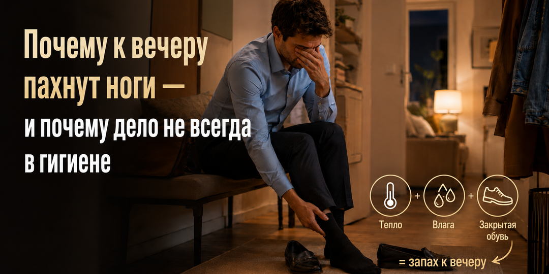 Почему к вечеру пахнут ноги — и почему дело не всегда в гигиене