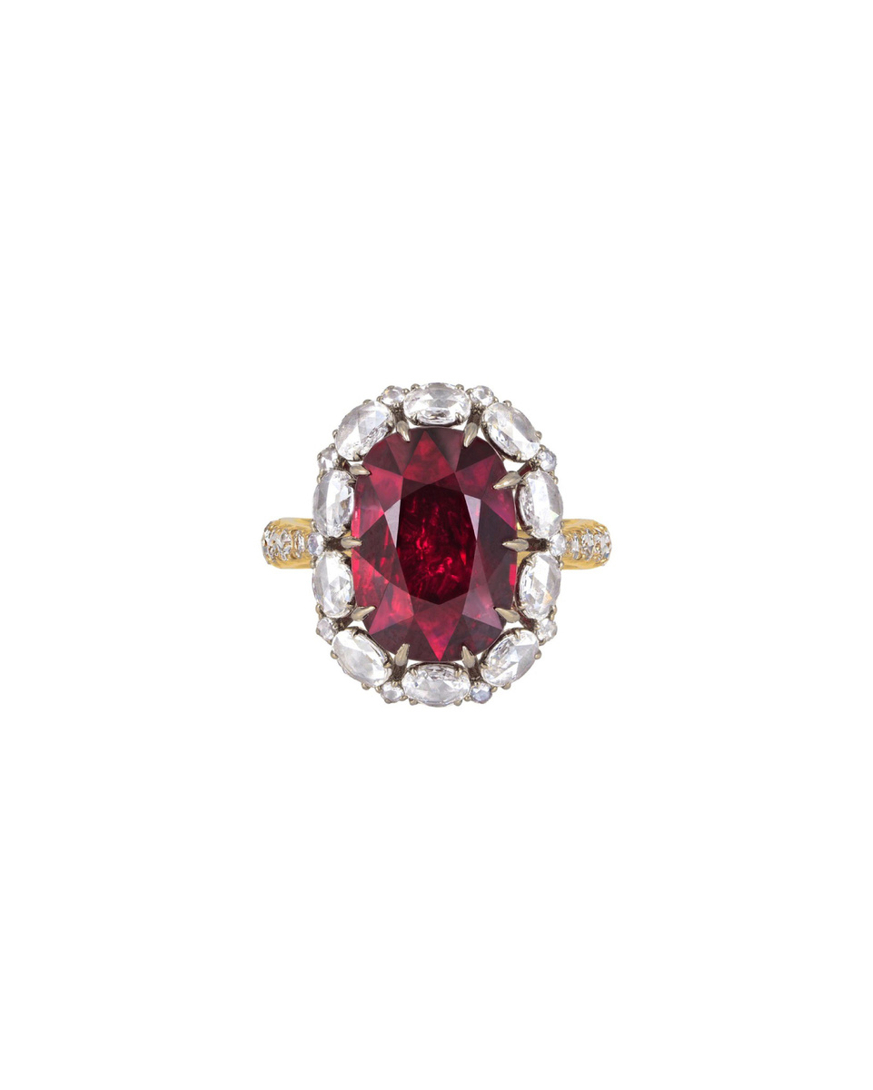 Кольцо с природным рубином и бриллиантами Dzhanelli Jewellery