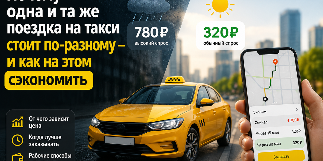 Почему одна и та же поездка на такси стоит по-разному и как на этом сэкономить