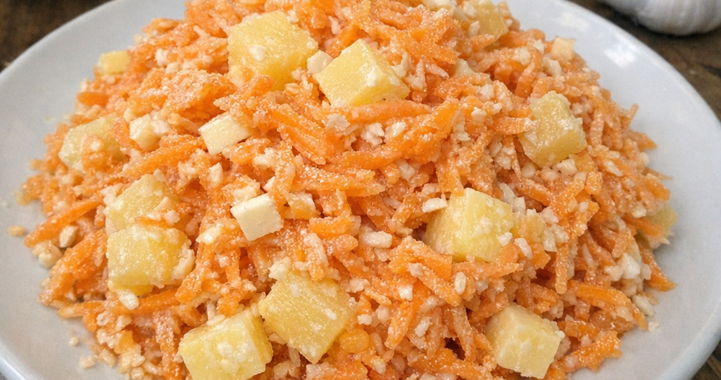 Морковь, ананас и сыр: салат, который съедают первым