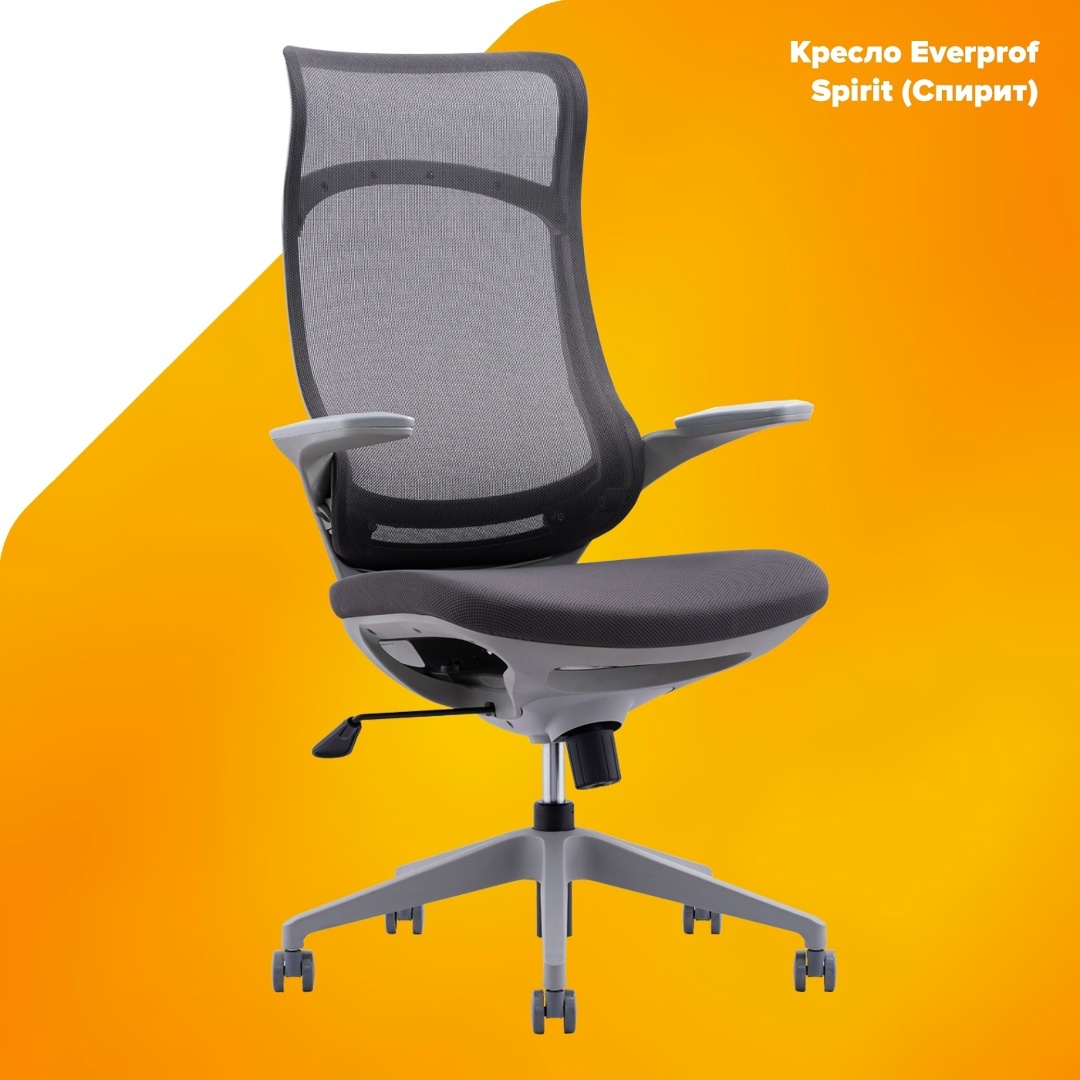 Кресло руководителя Everprof Spirit (Спирит) Сетка Серый