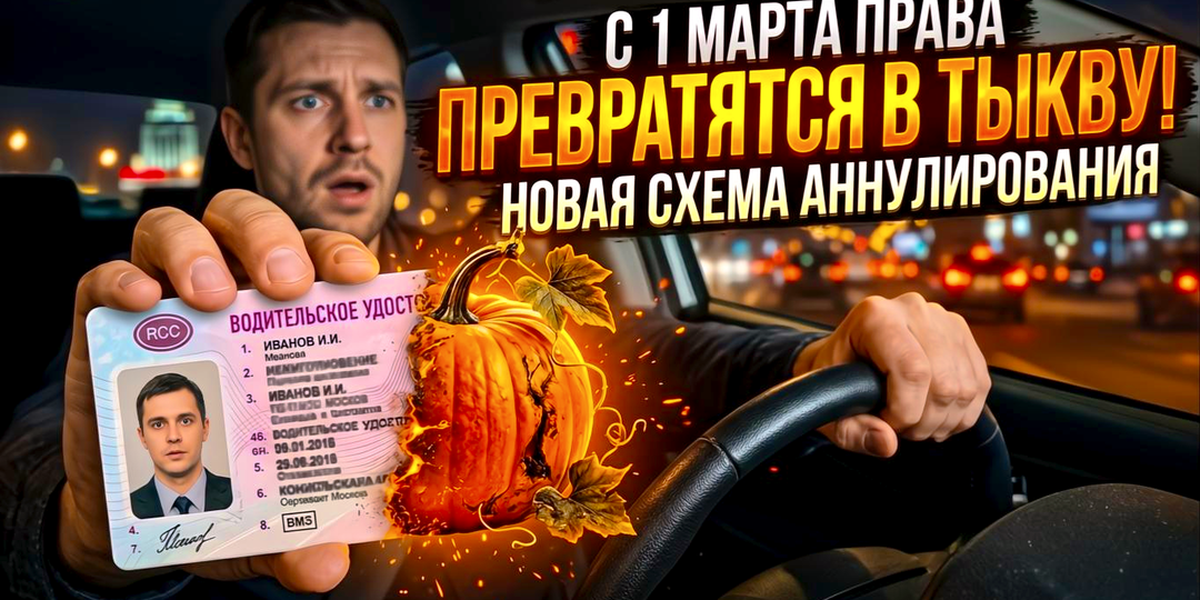 С 1 марта права превратятся в "тыкву": новая схема аннулирования, о которой молчат многие водители
