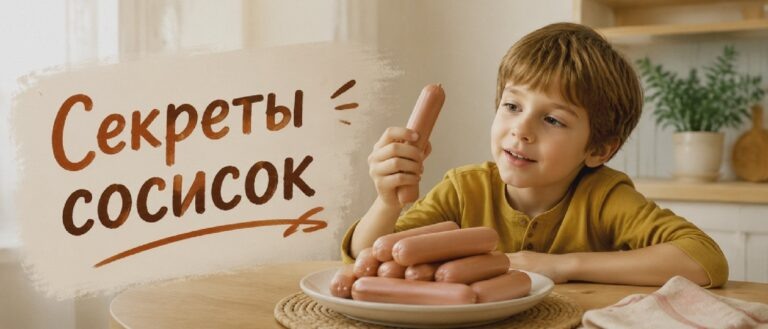    Иллюстрация к материалу: Как делают сосиски: простой рассказ для детей и родителей