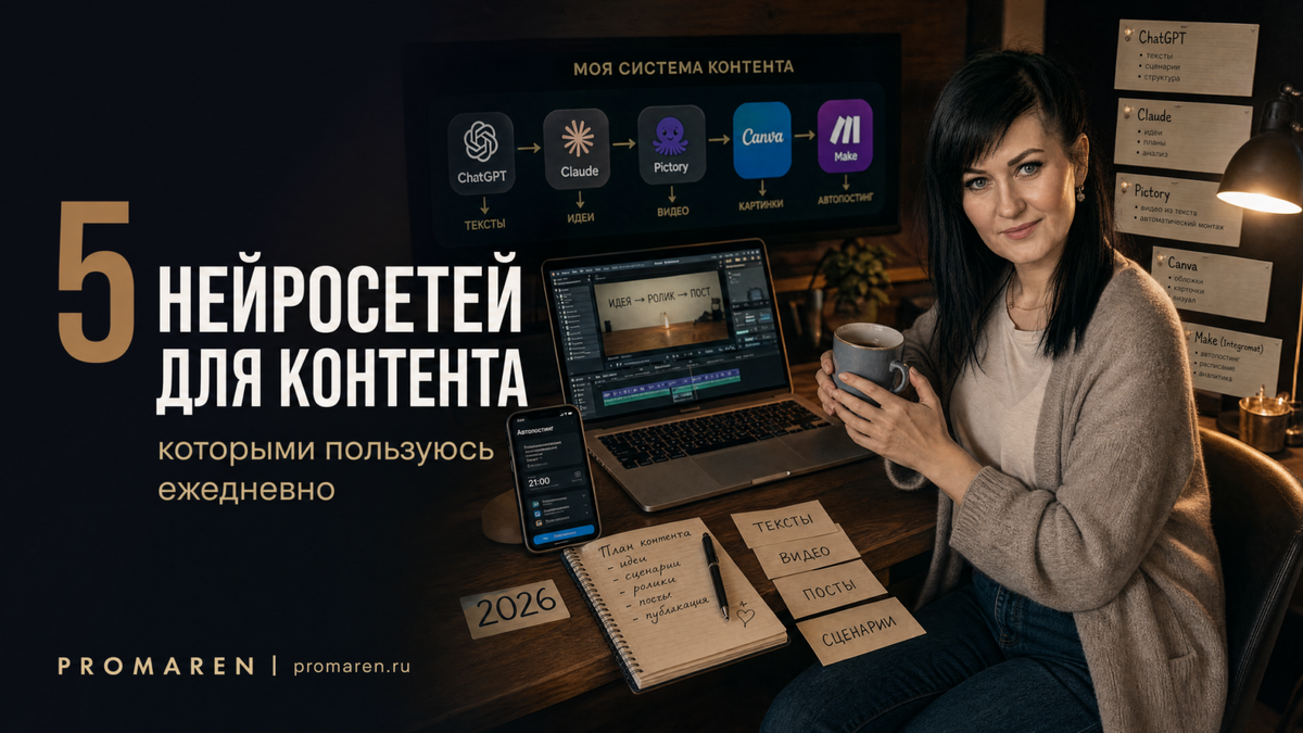    Нейросети для контента, которыми пользуюсь ежедневно | Марина Погодина, PROMAREN Марина Погодина