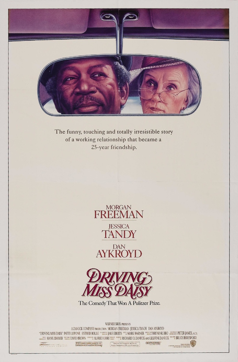 Постер к фильму "Шофер мисс Дэйзи / Driving Miss Daisy" (источник: https://ru.kinorium.com/89014/gallery/poster/?photo=42044449) 