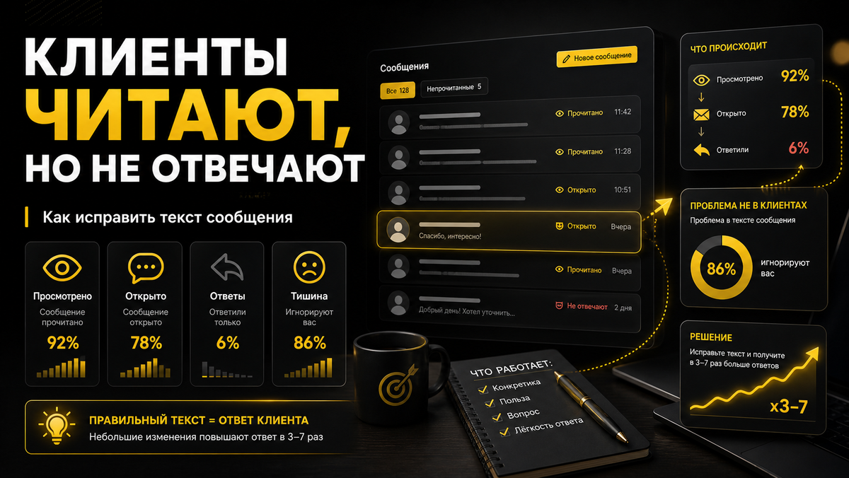 Клиенты читают рассылку, но не отвечают: как исправить текст сообщения