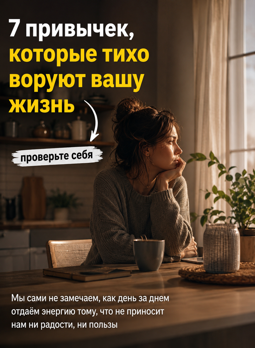 7 привычек, которые незаметно крадут у нас жизнь
