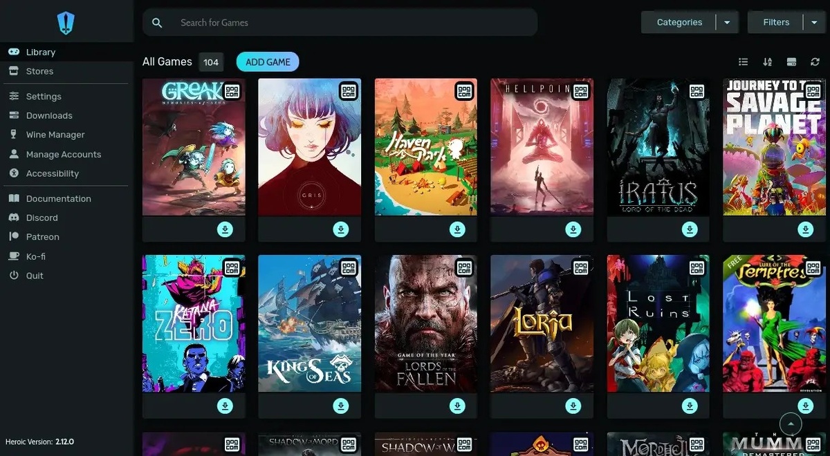 Лаунчер Heroic объединяет Epic, GOG и Amazon Prime Games под Linux. Изображение: Heroic