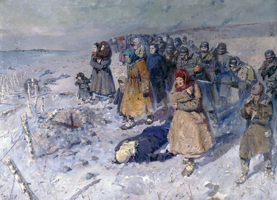 Пётр Кривоногов. Зверства немцев в Речице. 1942