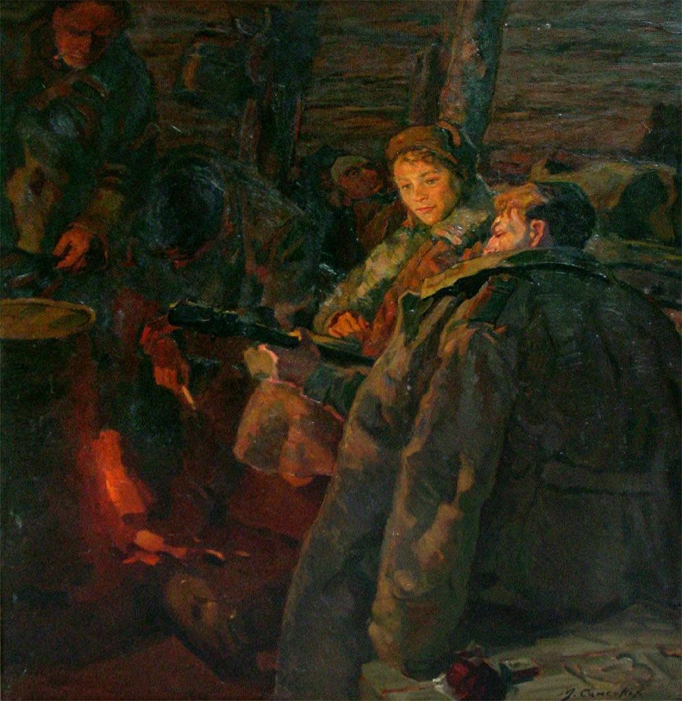 Марат Самсонов. В минуту затишья. 1958