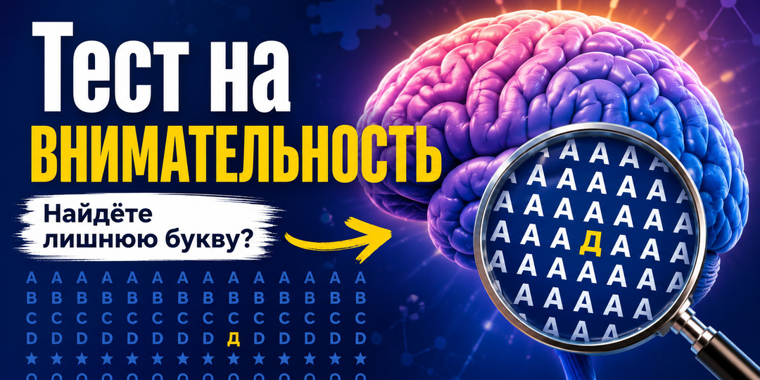 Проверьте внимание: найдёте лишнюю букву за 10 секунд