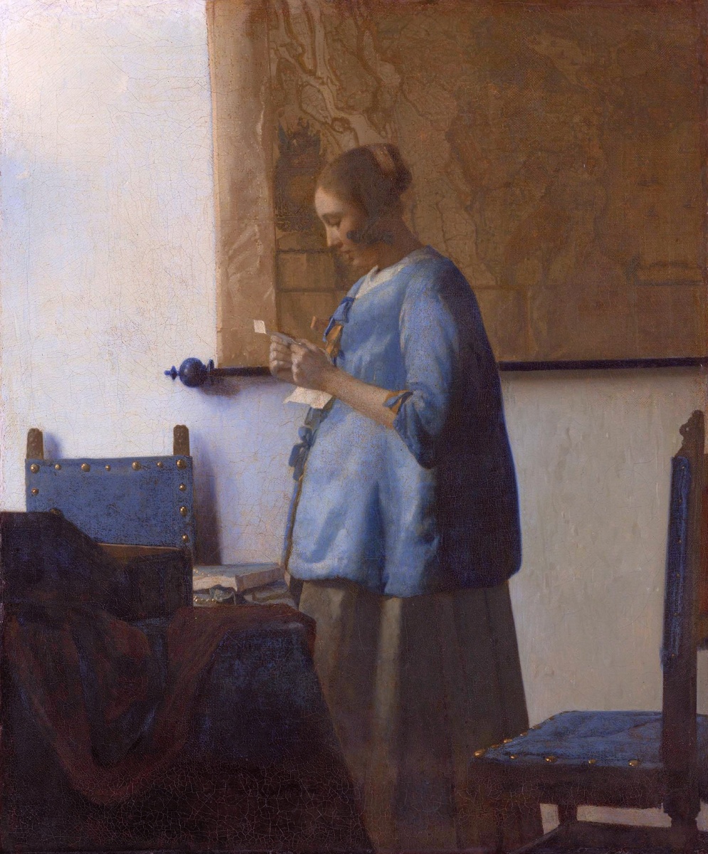 Я.Вермеер. Дама в голубом, читающая письмо. 1663-1664 гг.