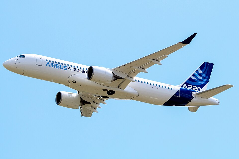 Airbus A220, ранее известное как Bombardier CSeries (или же C Series) — семейство пассажирских узкофюзеляжных двухмоторных турбовентиляторных самолётов средней дальности, разработанное компанией Bombardier Aerospace.