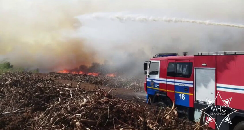    В Столинском районе вторые сутки горят торфяники