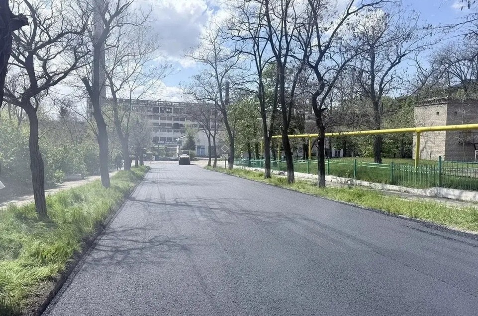    Ремонтные работы выполнили на улице Советской. Фото: Минтранс ДНР