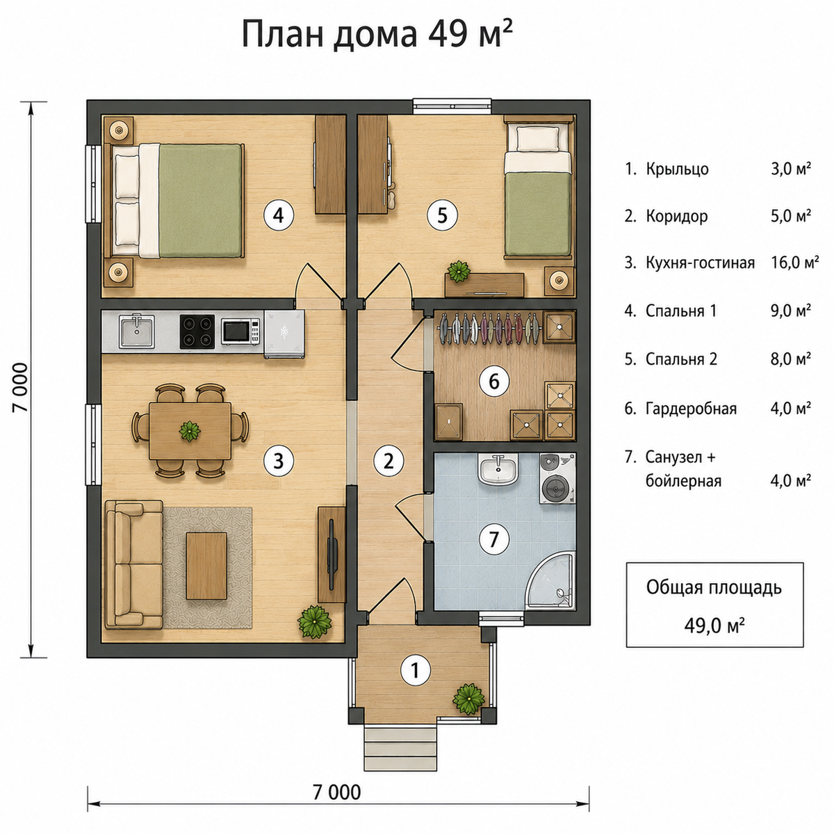 План дома, до изменения