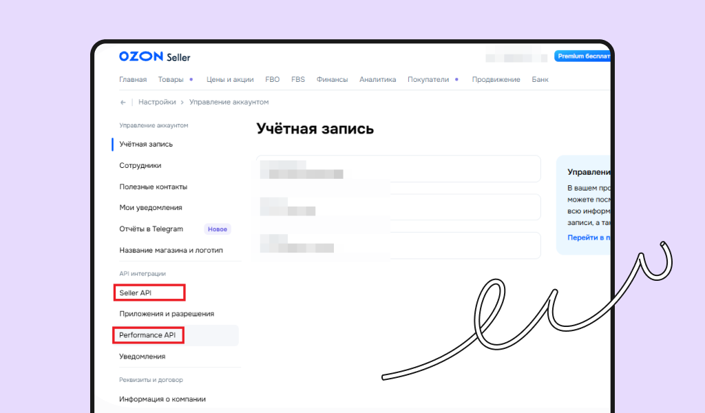 Подключение через API-токен — стандартный и безопасный способ интеграции с Ozon