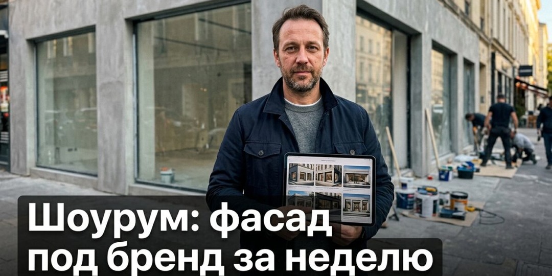 Шоурум: фасад под бренд за неделю