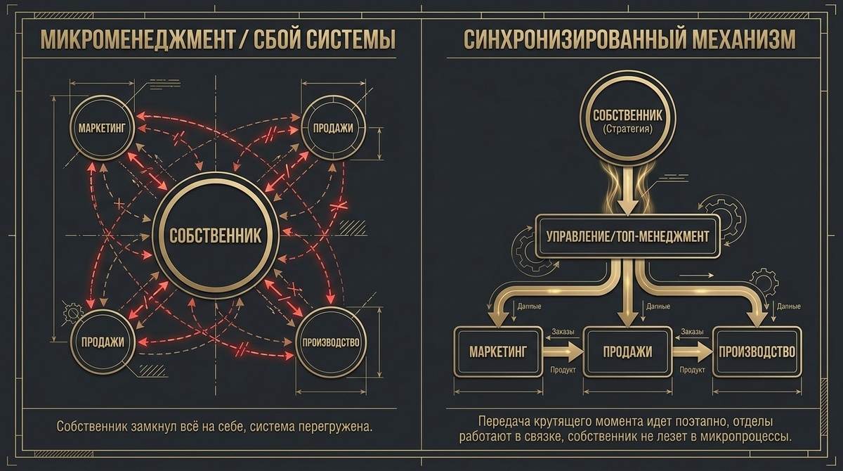Графическая схема передачи бизнес-процессов