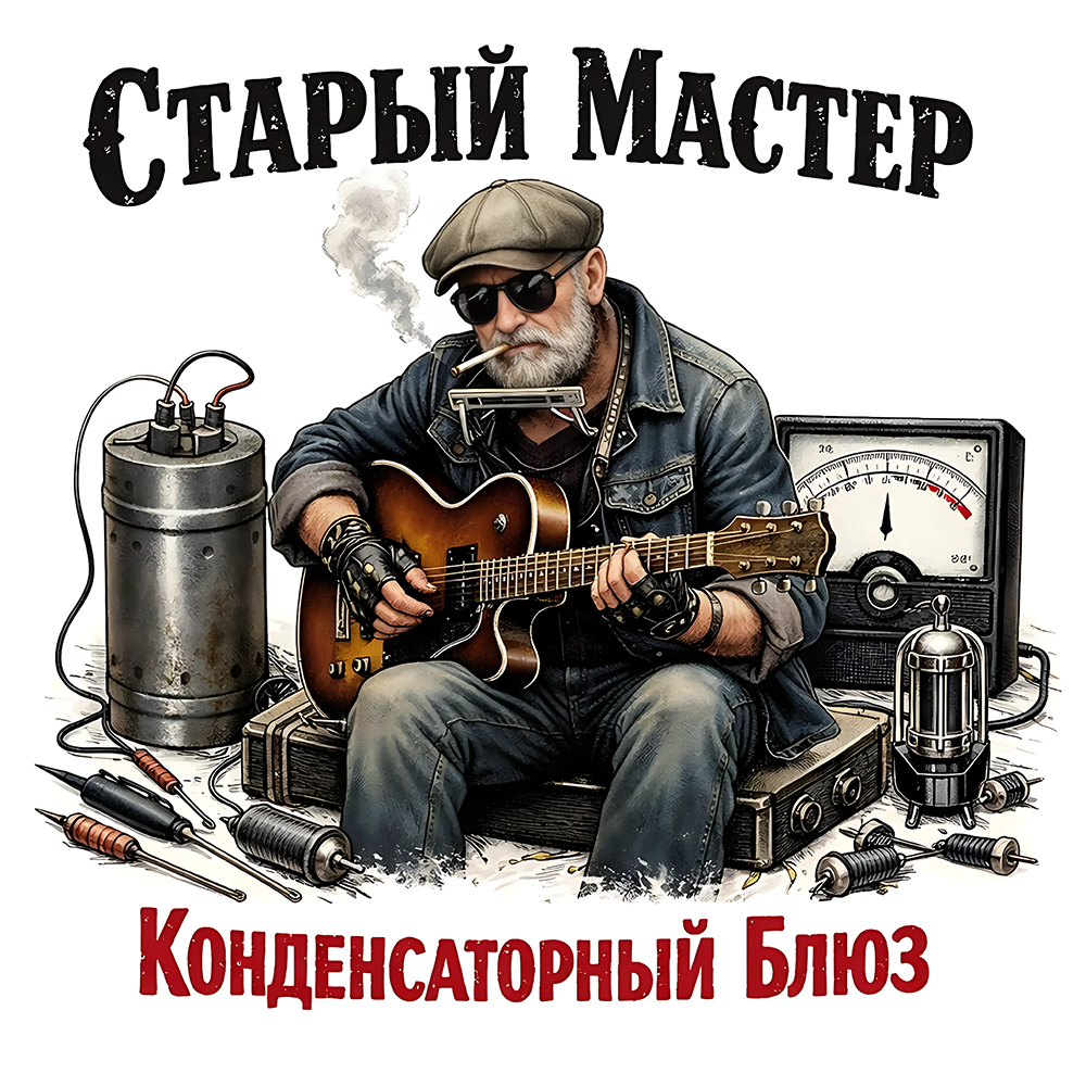 Друзья, 4 мая 2026 года, официально вышел музыкальный альбом (Старый мастер - Конденсаторный блюз), который был создан на мои стихи с помощью нейросетей.
Очень надеюсь, Вам понравится мой дебюд!
Так же, прошу поддержать меня в соц.сетях, в официальных группах и каналах "Старого мастера":
Официальные площадки "Старого мастера":
https://youtube.com/channel/UCuEHlYfBjR3ZbBknldPaCXA
https://vk.com/stariy_mast
https://ok.ru/group/70000051096591
Нужна Ваша поддержка...

Альбом доступен на музыкальных площадках:
https://music.yandex.ru/album/41821298
https://vk.com/music/album/-2000539293_27539293
https://zvuk.com/artist/214241007/albums
https://audiobot.in/playlist-2000539293_27539293_ec28f82970963c0a45
и других....

«Конденсаторный блюз» — дебютный альбом музыкального проекта «Старый мастер» (автор Иван Замятин), официально вышедший 4 мая 2026 года. Альбом состоит из 12 композиций в жанре блюз, посвященных ламповой технике и мастерской.
