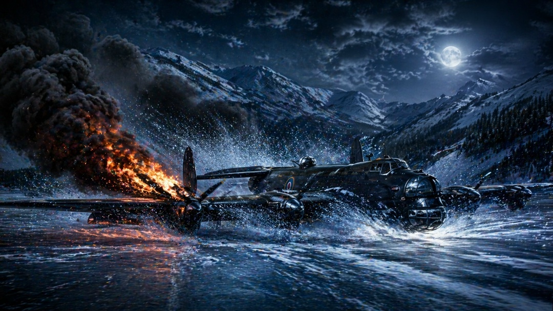 «Галифакс» на льду озера.
