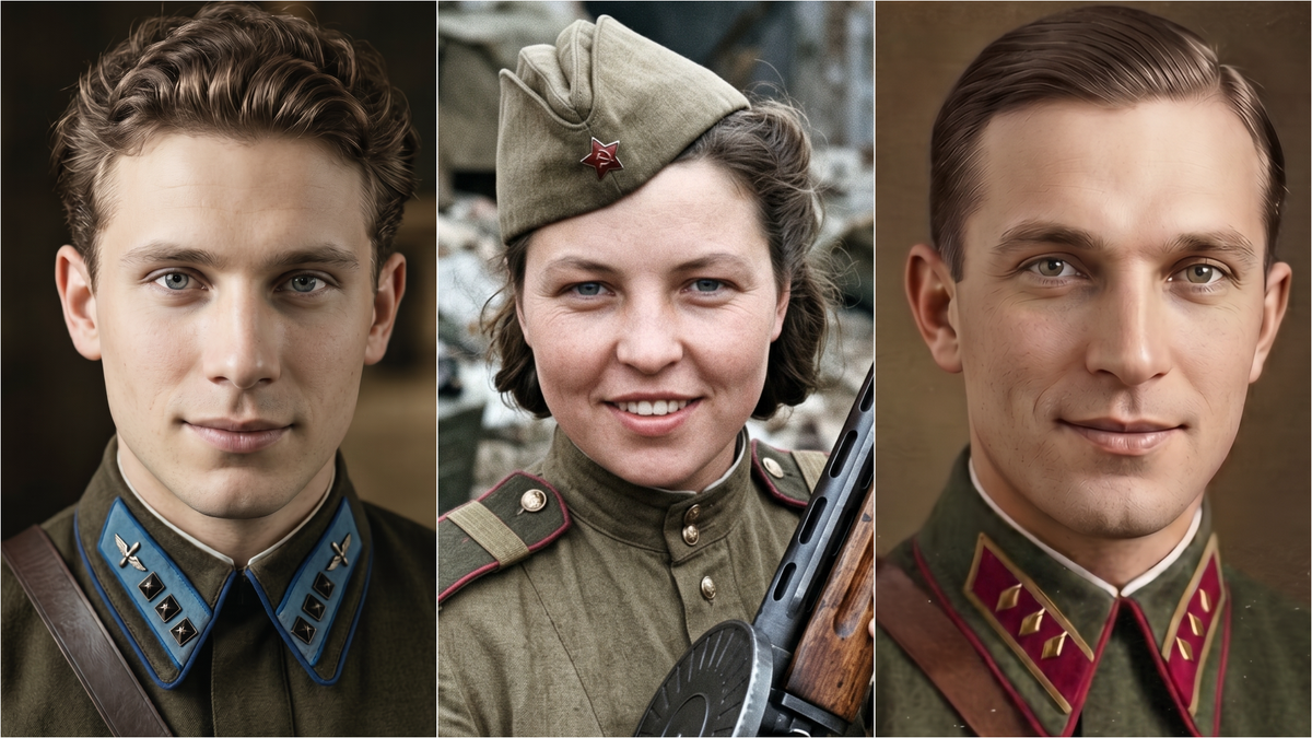 Герои лета 1941 года (слева направо): Иван Иванов, Нина Онилова, Михаил Лукин