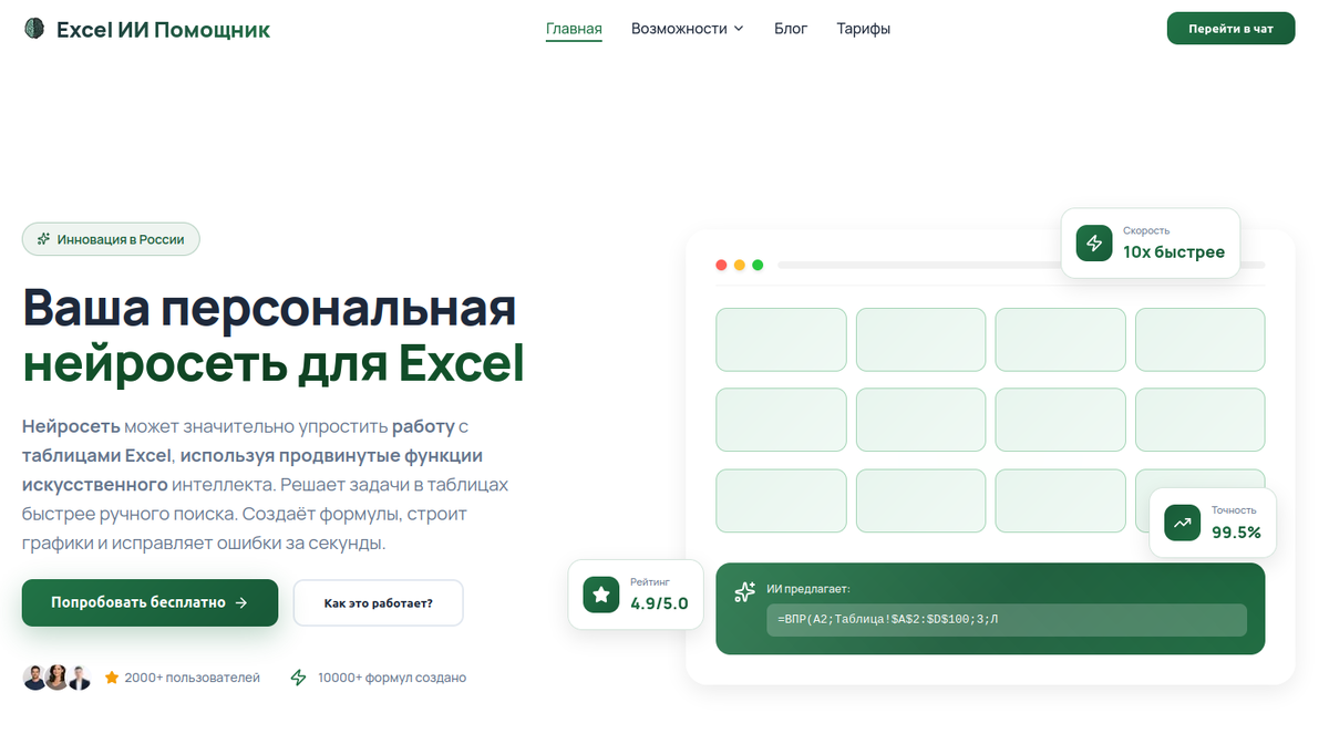 Сайт https://excelhelper.ru