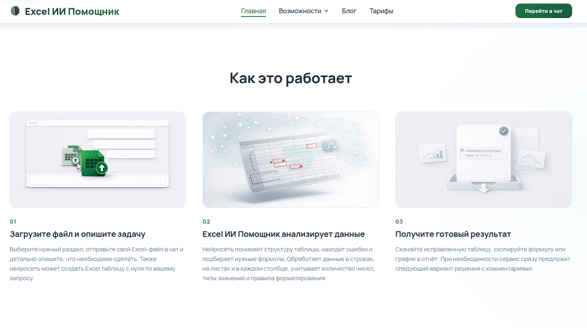 Как работает Excel ИИ Помощник