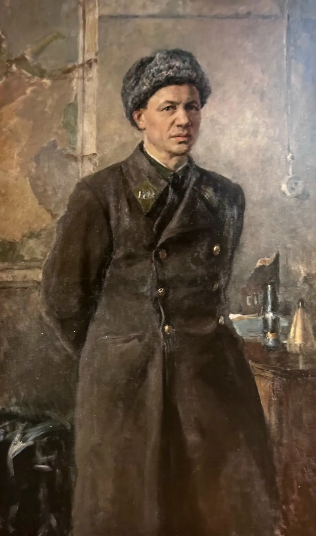 Владимир Серов. «Портрет полкового комиссара В.И.Цветкова». 1942