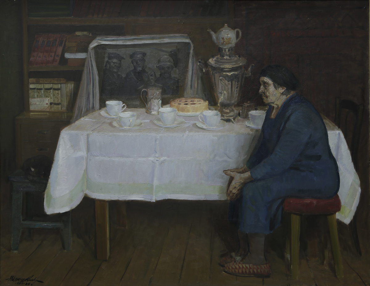 Илюшкин А.Г. (1914-1989). В ожидании. 1980-1986. Холст, масло. 110х140. Приморская государственная картинная галерея