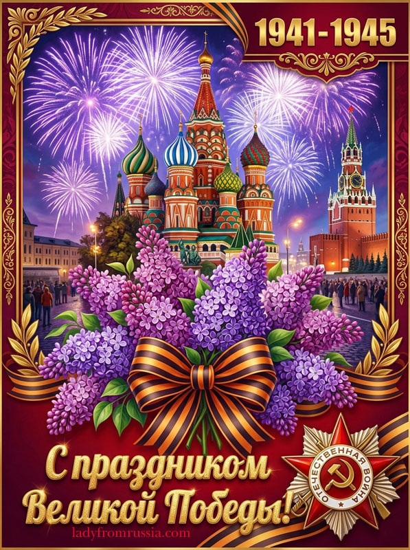 Открытка с праздником Великой победы
