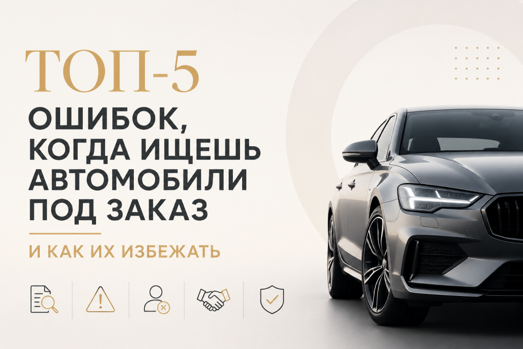    Как избежать топ-5 ошибок при заказе автомобилей
