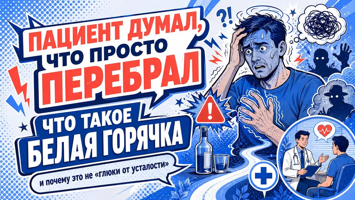 При белой горячке нельзя ждать, что человек «сам отойдет»: состояние может быстро ухудшаться
