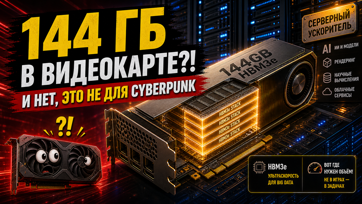 Это не “игровая видюха мечты”. Это рабочая лошадь для AI-серверов.