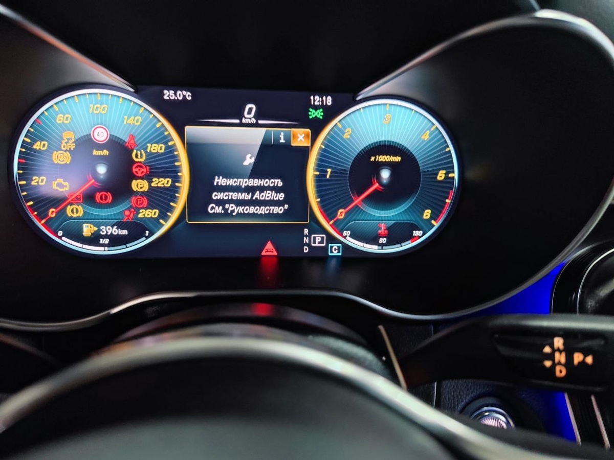 Неисправность системы AdBlue См. Руководство — Mercedes GLC 220D 2019 194hp