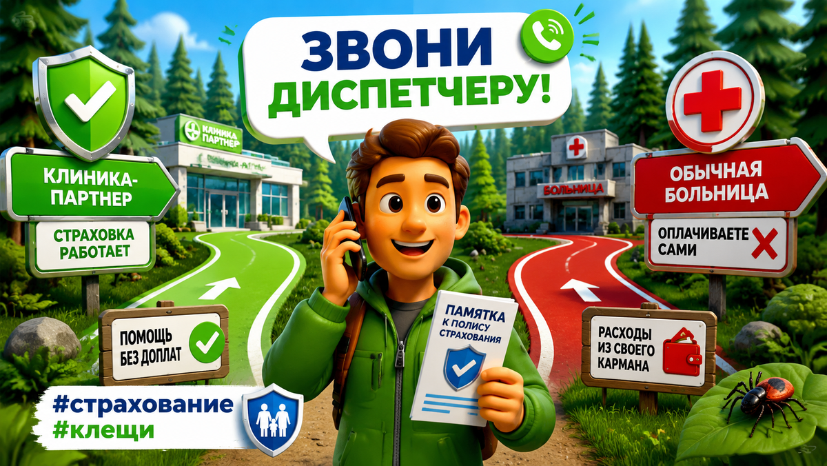 “Не любая клиника! Звони диспетчеру — бесплатно. #страховойагент #здоровье”