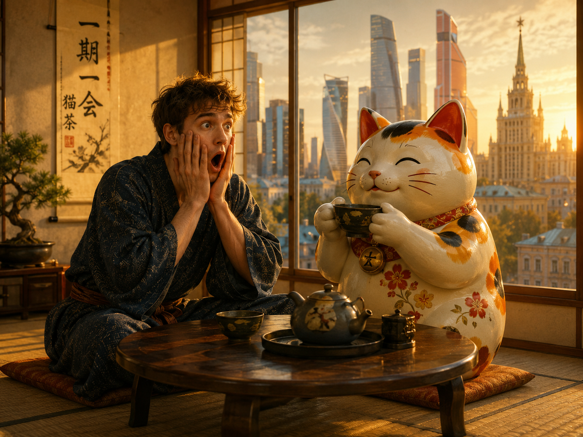 Манеки-нэко (招き猫), или «манящая кошка», — один из самых узнаваемых японских талисманов удачи.