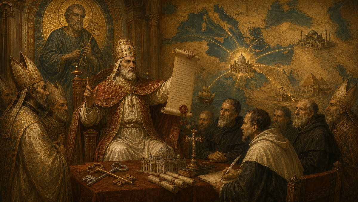 Григорий VII и рождение папской монархии: первенство Рима начинает превращаться в централизованную верховную власть.