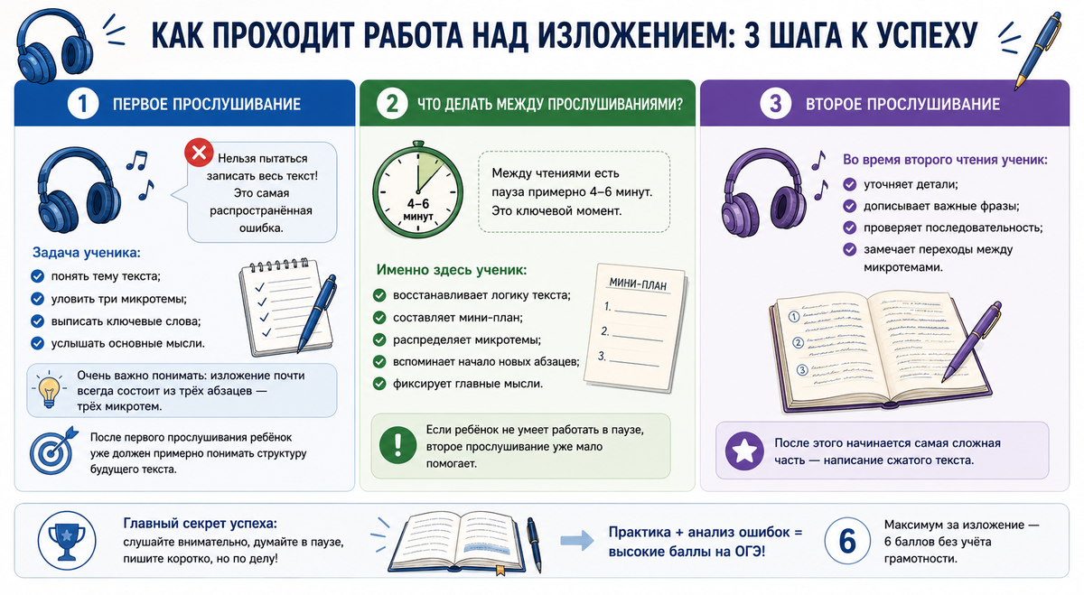 Как устроено изложение ОГЭ?