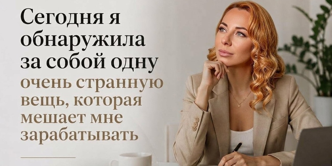 «Сегодня я обнаружила за собой одну очень странную вещь, которая мешает мне зарабатывать»