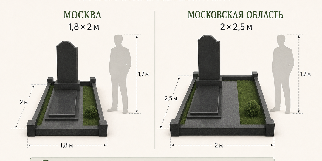 Особенности установки памятников на разных кладбищах Москвы и Подмосковья