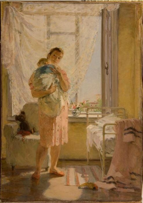 Мария Рудницкая «Материнство», 1949 г. Научно-исследовательский музей при Российской академии художеств