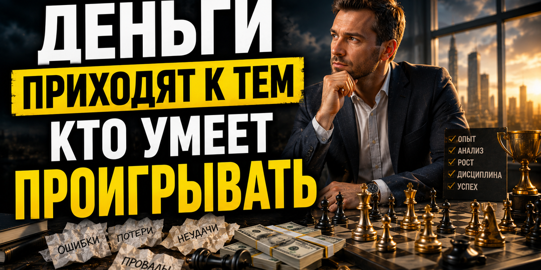 Деньги приходят к тем, кто умеет проигрывать. Серьёзно.