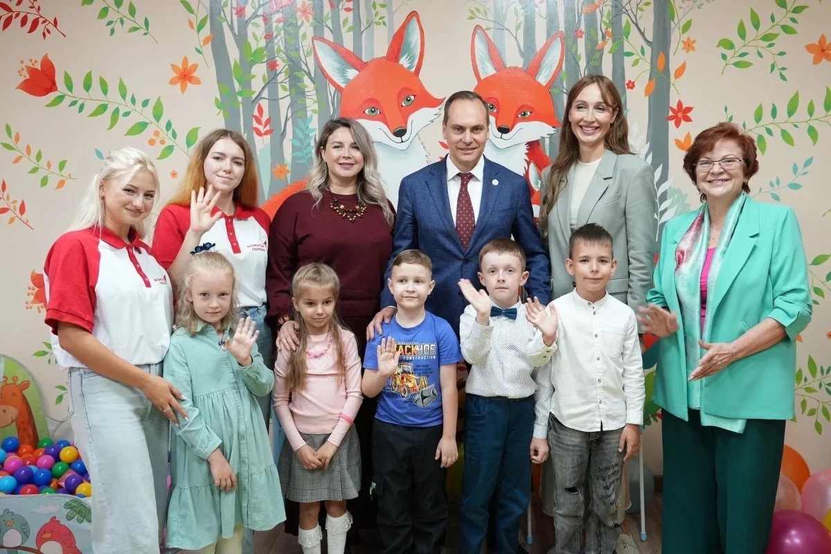 Зашли посмотреть, как отдыхается и чем занимаются в комнате матери и дитя в Доме Республики в Саранске.