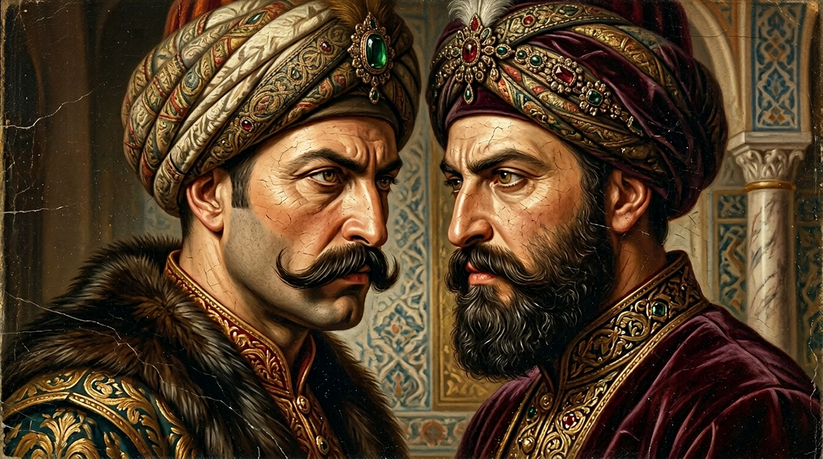 Эпическая история о борьбе за трон между Шехзаде Селимом и Шехзаде Ахмедом - визуальное представление